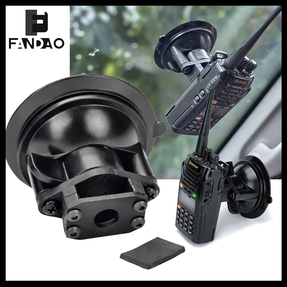 Base de montaje táctica walkie-talkie con ventosa y soporte ajustable - imagen 3