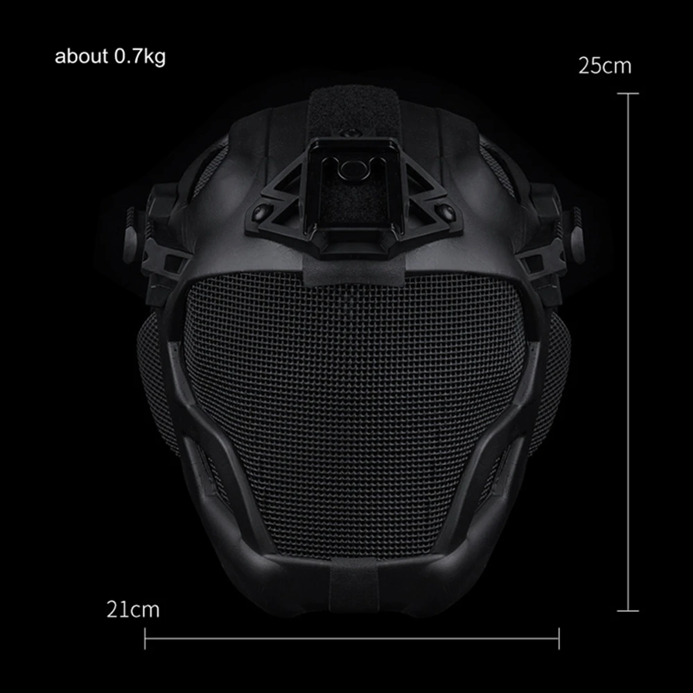 Máscara Táctica de Protección Facial de Malla de Acero - imagen 2