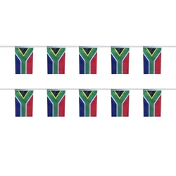 Banderines de Sudáfrica en poliéster, guirnalda para fiestas