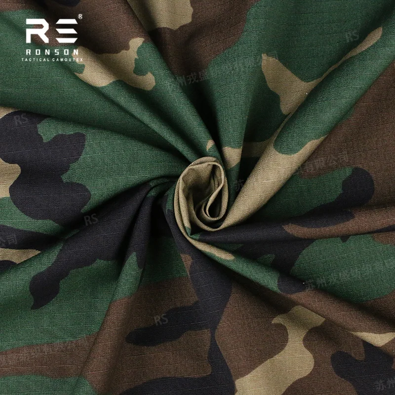 Tela NYCO ripstop Woodland camuflaje táctico para bolsas y chalecos - imagen 5