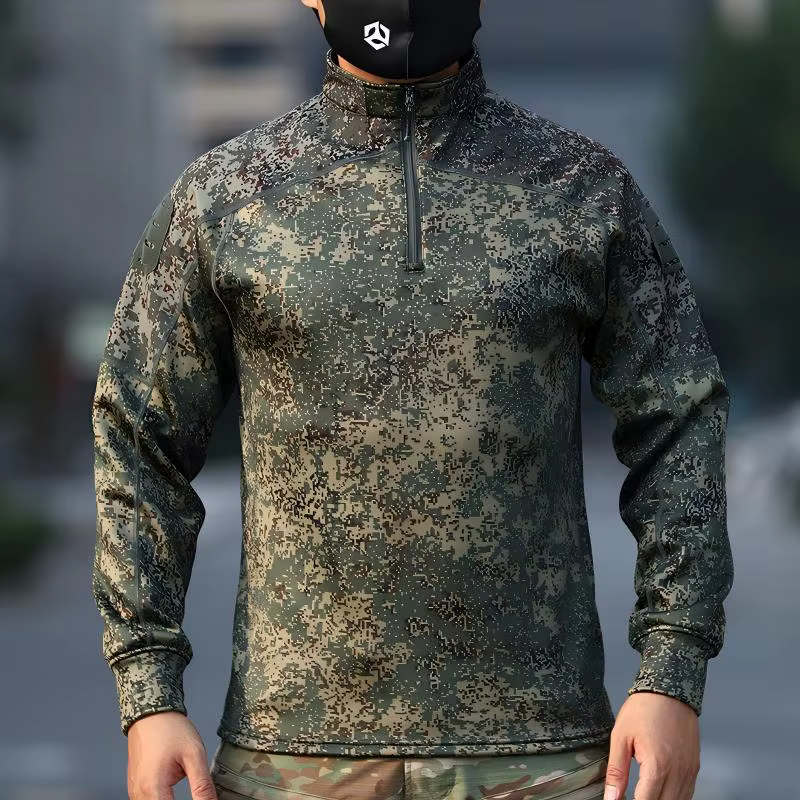 Traje de camuflaje manga larga táctico con forro terciopelo hombre - imagen 2