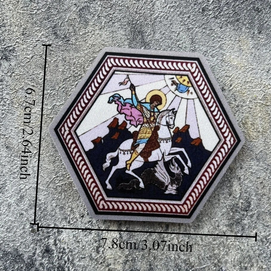 Parche táctico San Jorge bordado velcro para panel MOLLE - imagen 4