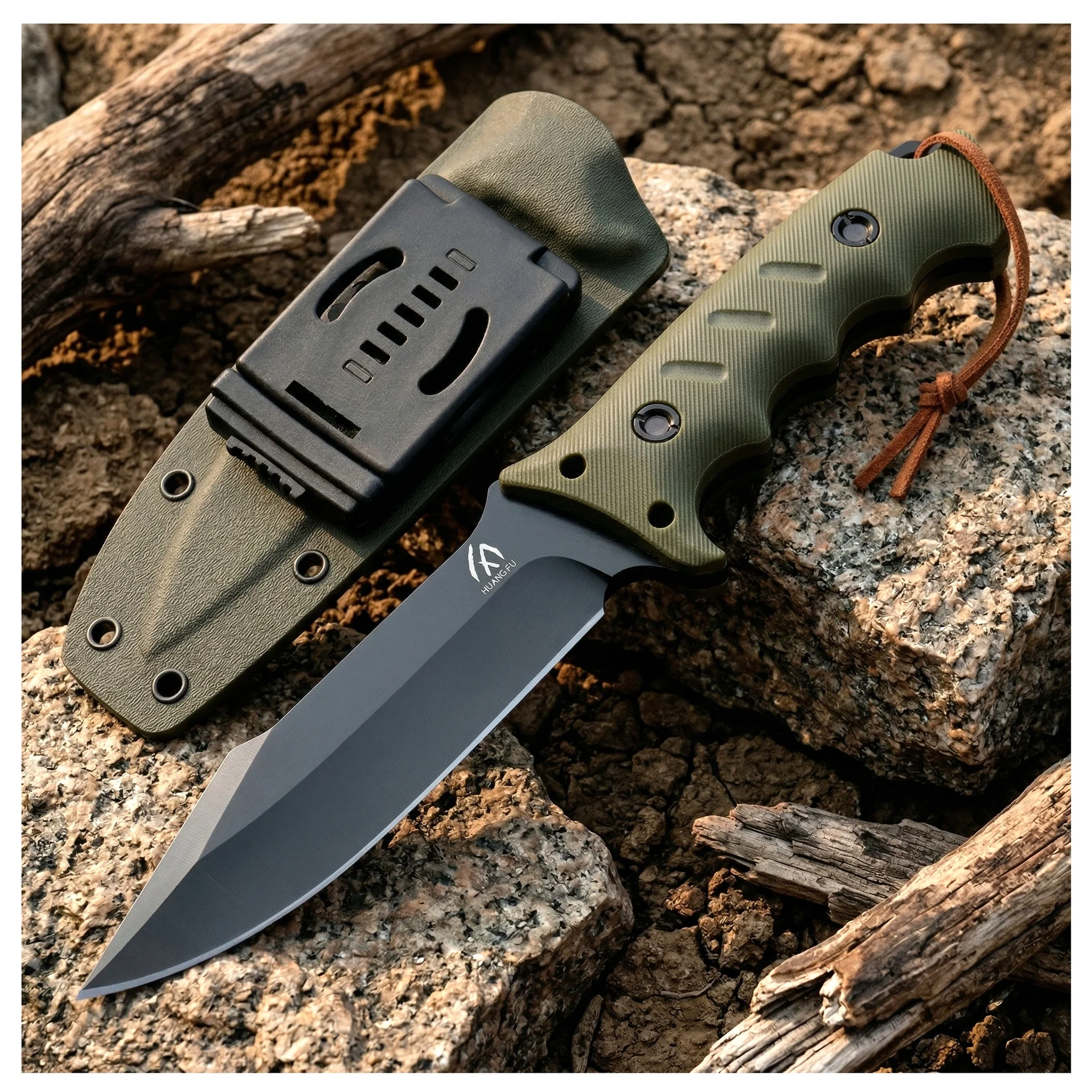Cuchillo táctico G10 multifunción con funda de supervivencia - imagen 3