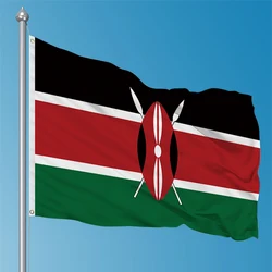 Bandera de Kenya de poliéster impresa para decoración exterior