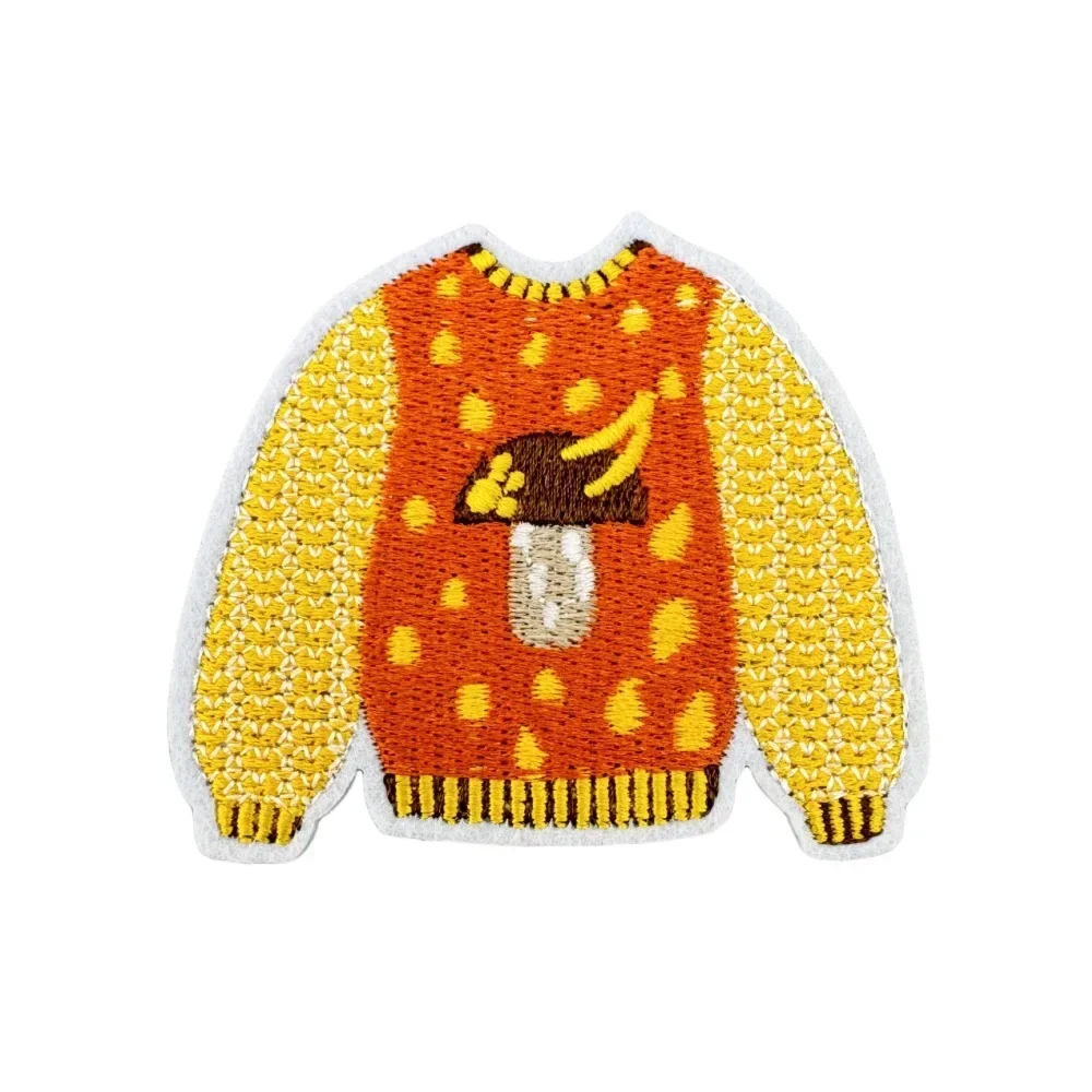 Parche termoadhesivo bordado calabaza y hoja otoño – Coser o planchar - imagen 4