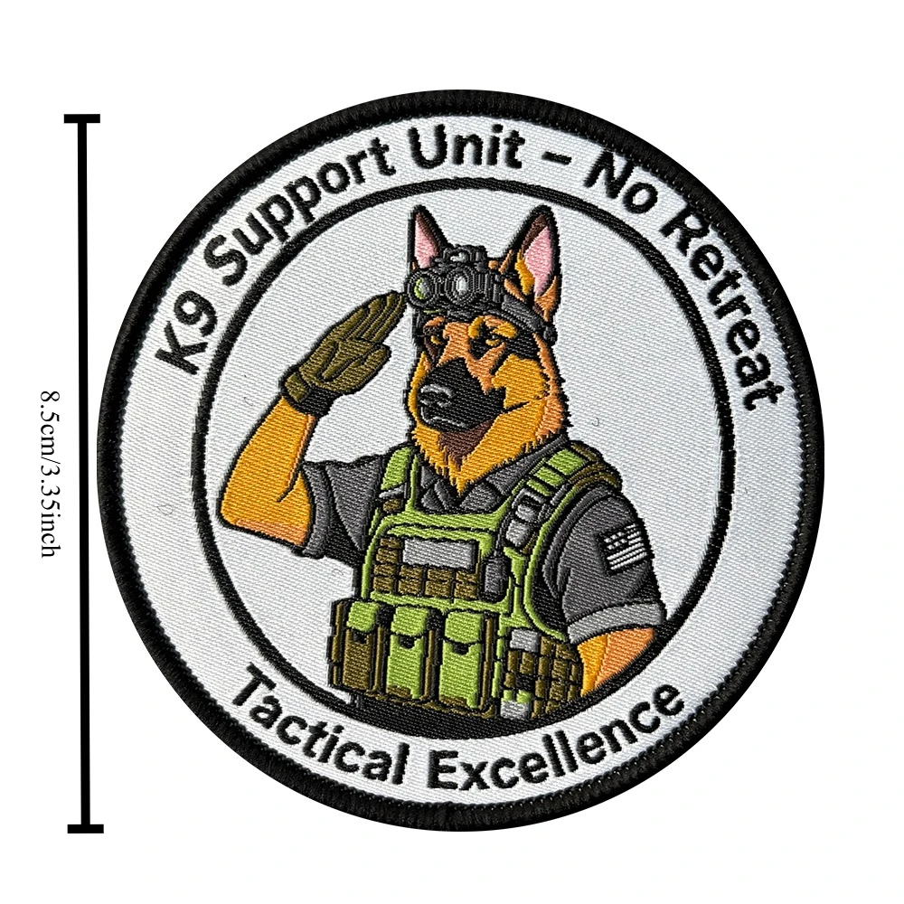 Parche táctico K9 unidad de apoyo sin retirada con velcro gancho-bucle - imagen 2