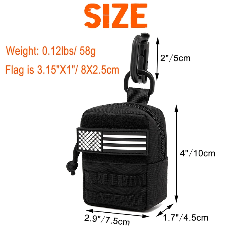 Bolsa táctica de pecho Molle pequeña para caza, outdoor y herramientas - imagen 5