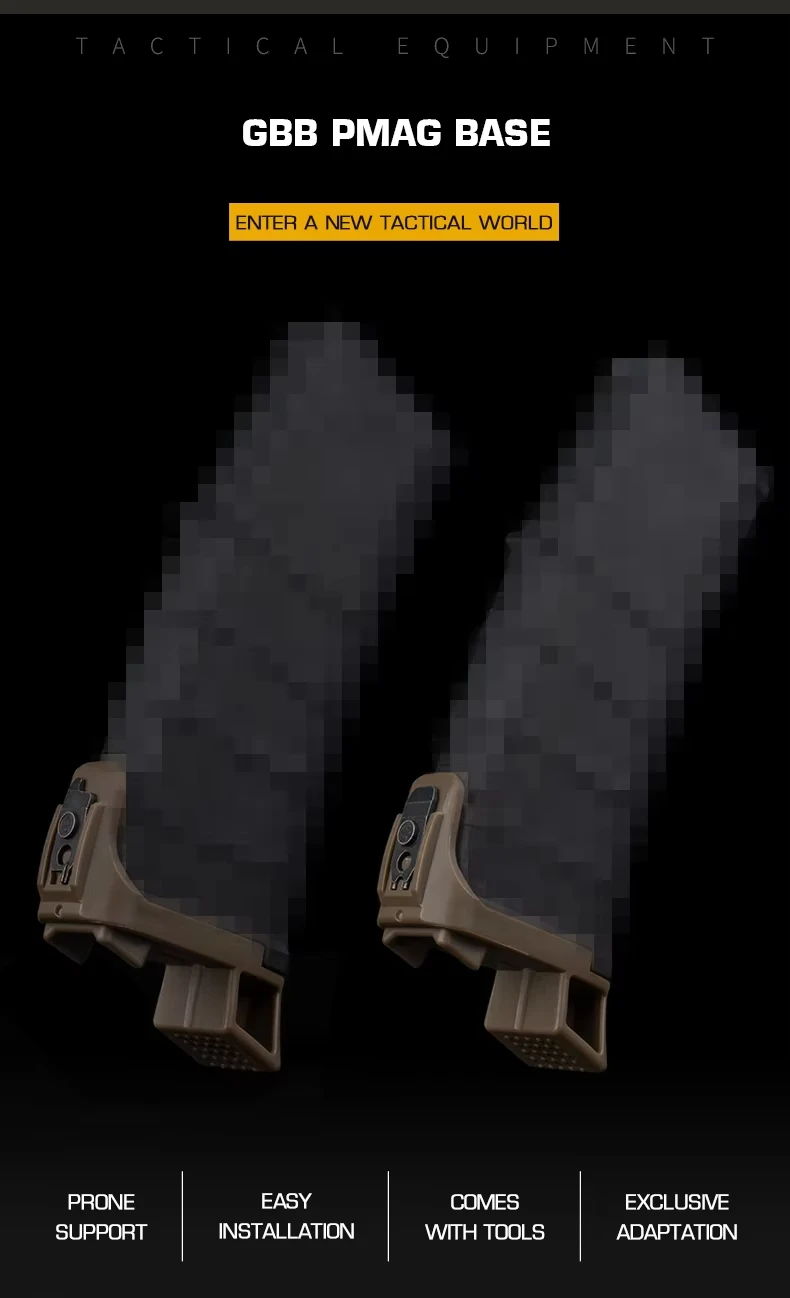 Base de revista airsoft GBB PMAG en negro