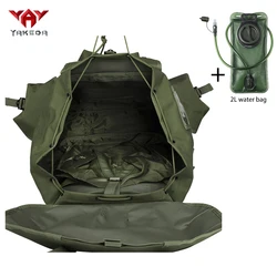 YAKEDA Mochila de montaña armazón acero y bolsa hidratación plegable