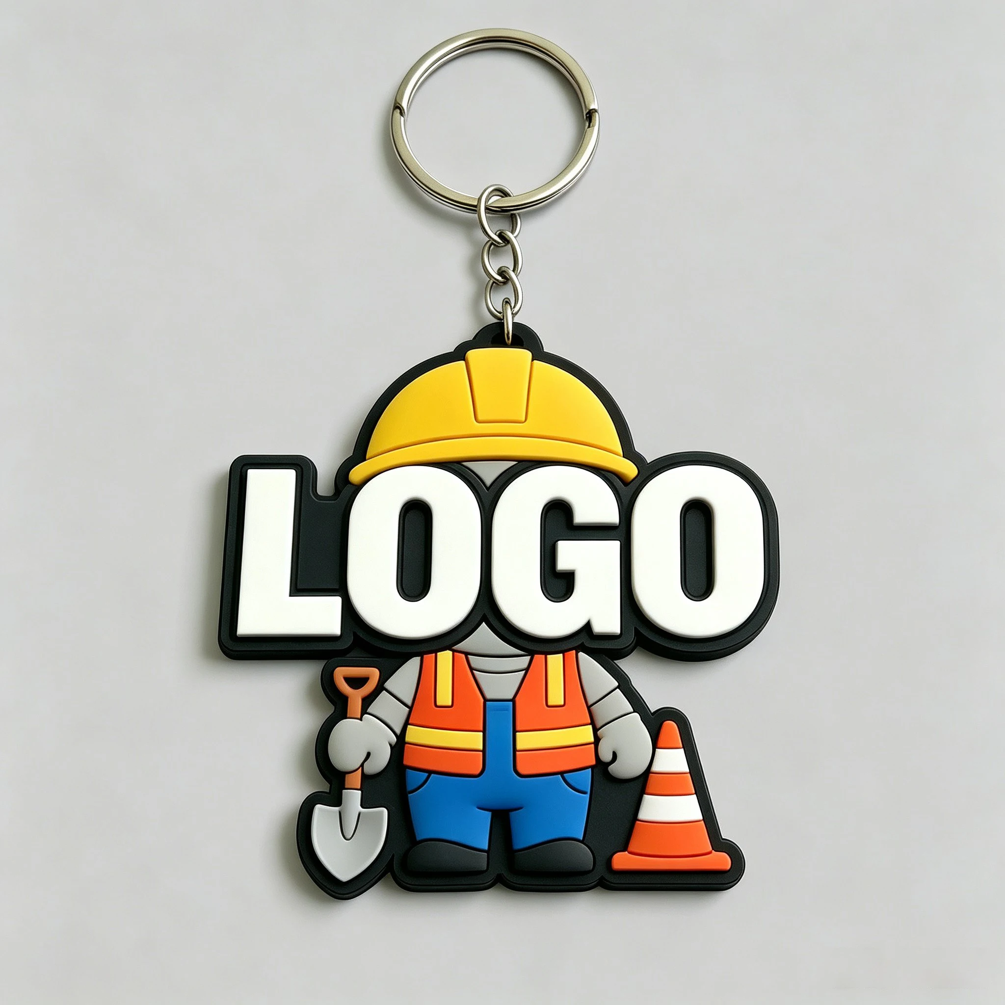 Llavero táctico de PVC personalizado con logotipo y texto - imagen 5