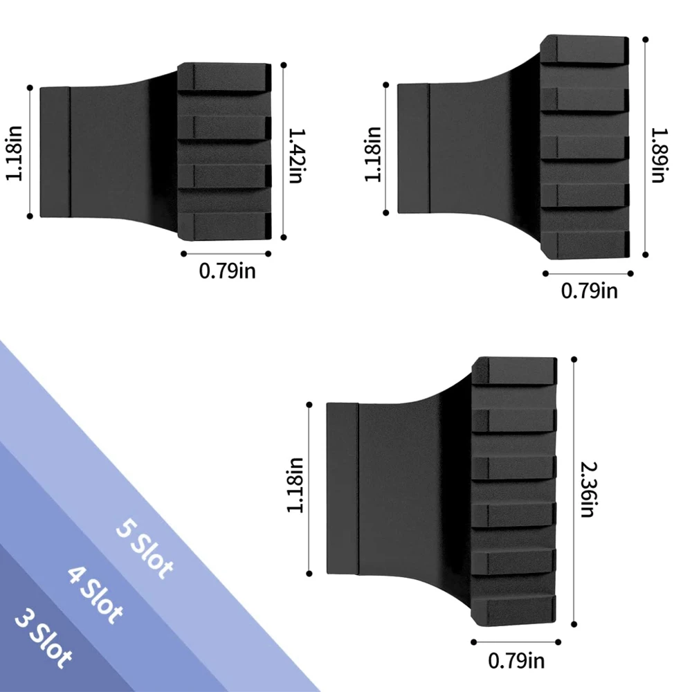 Adaptador riel Picatinny perfil bajo aluminio para linterna y láser - imagen 5