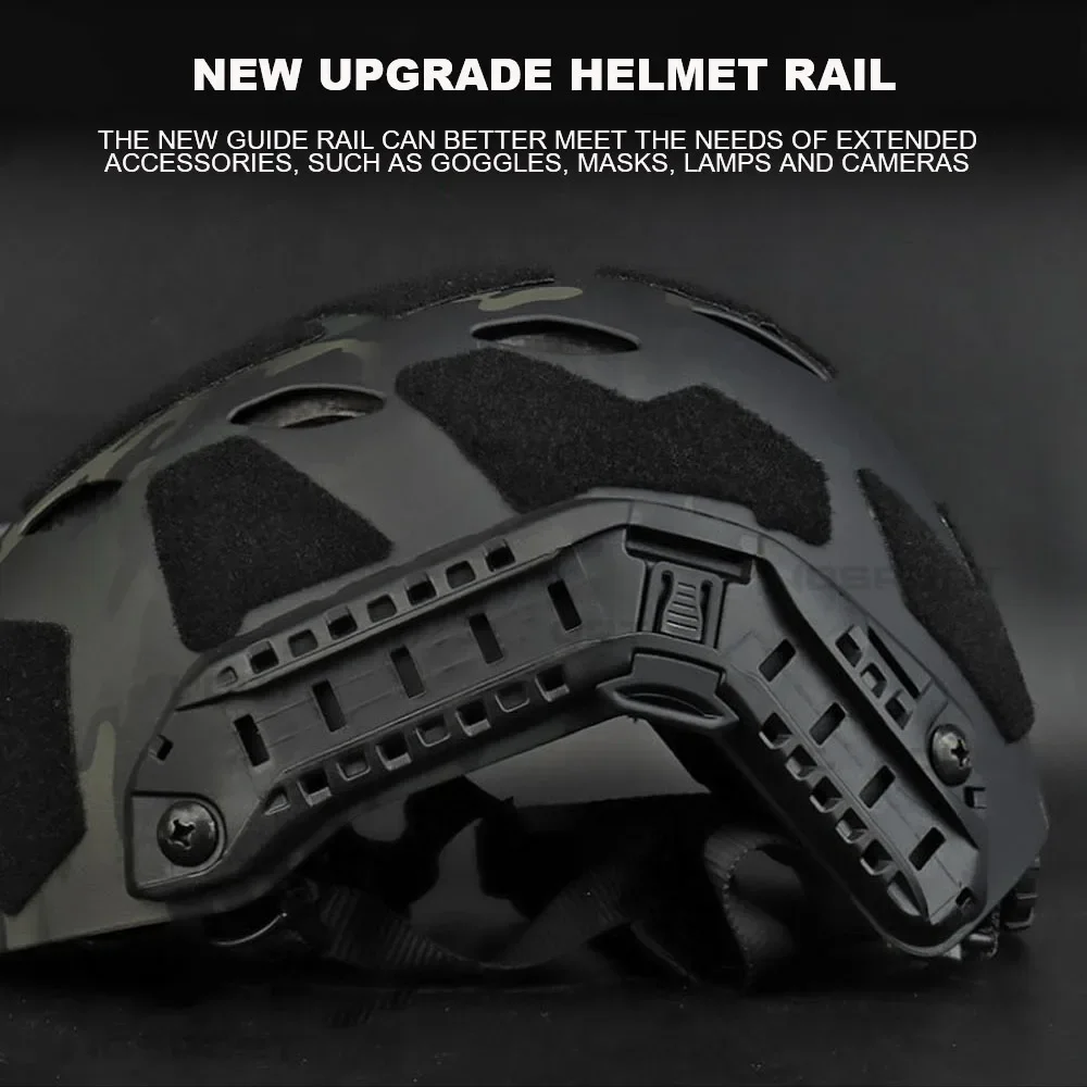 Casco Airsoft táctico fast high cut – Ligero protección juego guerra - imagen 3
