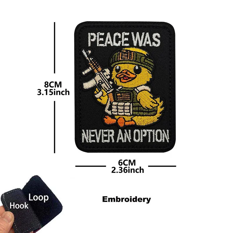 Ricamate Parche táctico bordado militar gato y pato con rifle