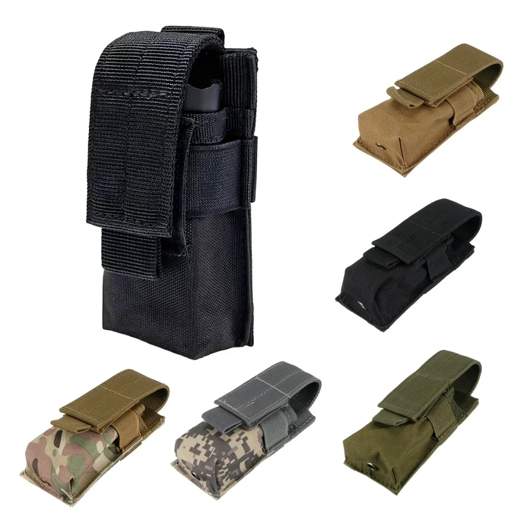 Bolsa MOLLE táctica para pistola cargador linterna y cuchillo de caza