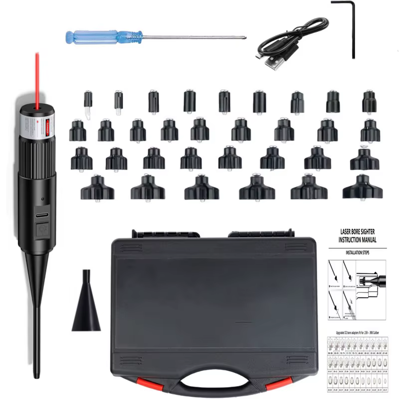Boresight kit con adaptadores calibres .177-.50 laser recargable - imagen 3
