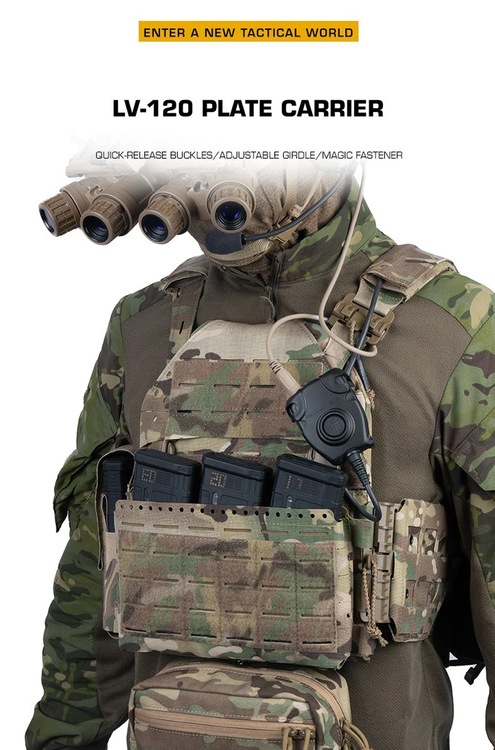 Chaleco táctico estilo SS con sistema MOLLE
