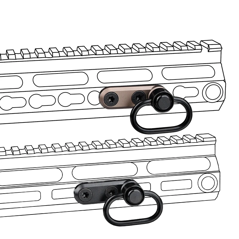 Hebilla táctica QD de aluminio para riel M-LOK y KeyMod - imagen 4