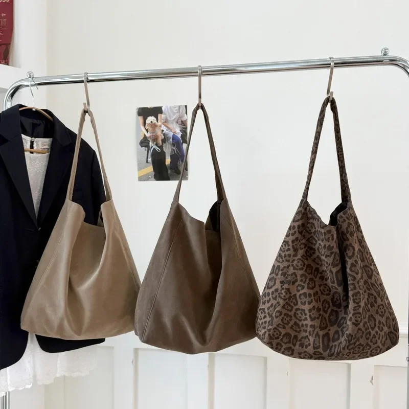 Bolso de lona bandolera estampado leopardo, gran capacidad uso diario - imagen 4