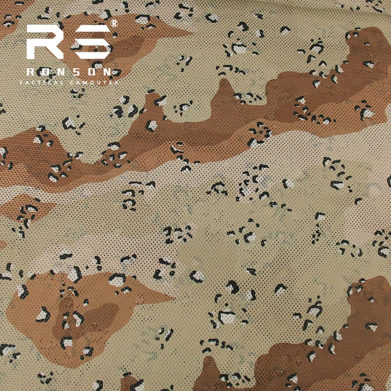 Tela de camuflaje en malla tricot táctico para estampado - imagen 4