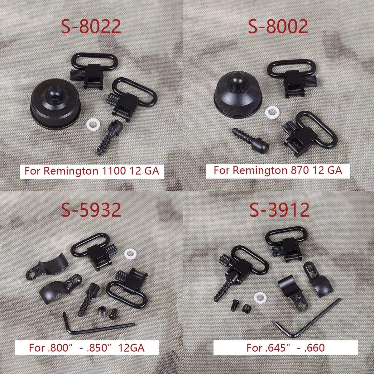 Adaptador QD giratorio Remington 870 – Montaje táctico metálico 12/20 GA - imagen 4