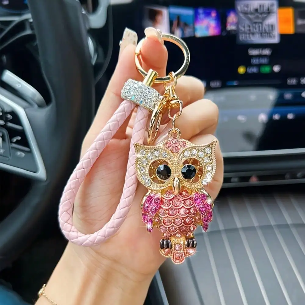 Llavero metálico búho estilo dibujos animados para mochila táctica - imagen 2