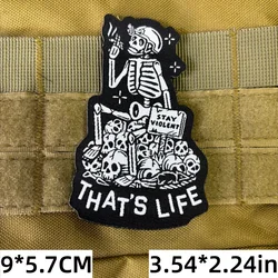Parche táctico esqueleto soldado That's life moral gancho y bucle