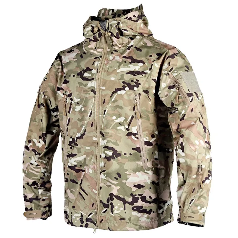 Chaqueta softshell táctica impermeable Sharkskin con capucha - imagen 4