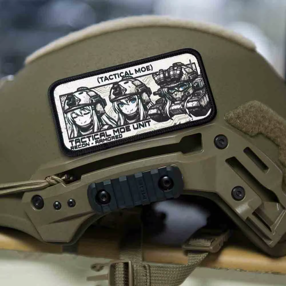 Parche airsoft táctico con velcro waifu anime chica gamer - imagen 4