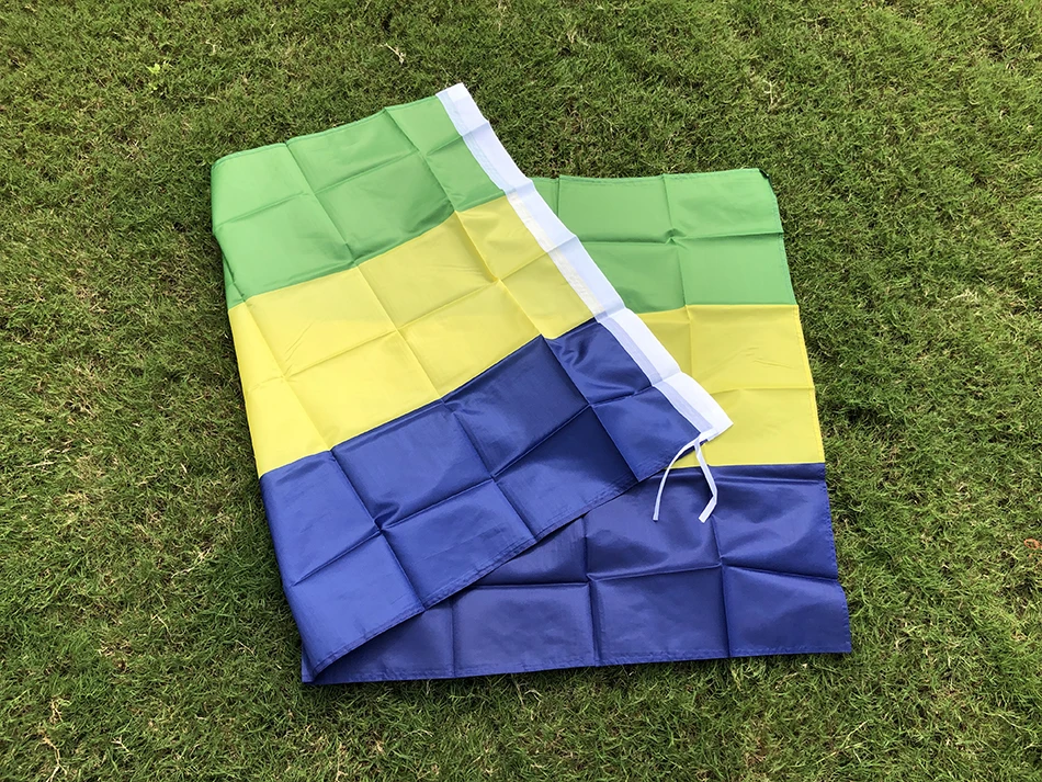 Bandera de Gabón poliester doble cara decoración - imagen 4