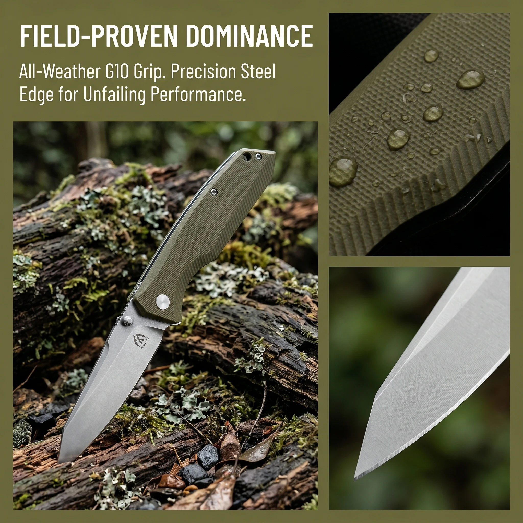 Cuchillo plegable táctico multifunción para uso al aire libre