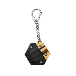 Multiherramienta EDC hexagonal tipo moneda con llavero y destornillador