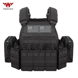 Chaleco táctico YAKEDA de caza MOLLE exterior con bolsillo bolsa agua