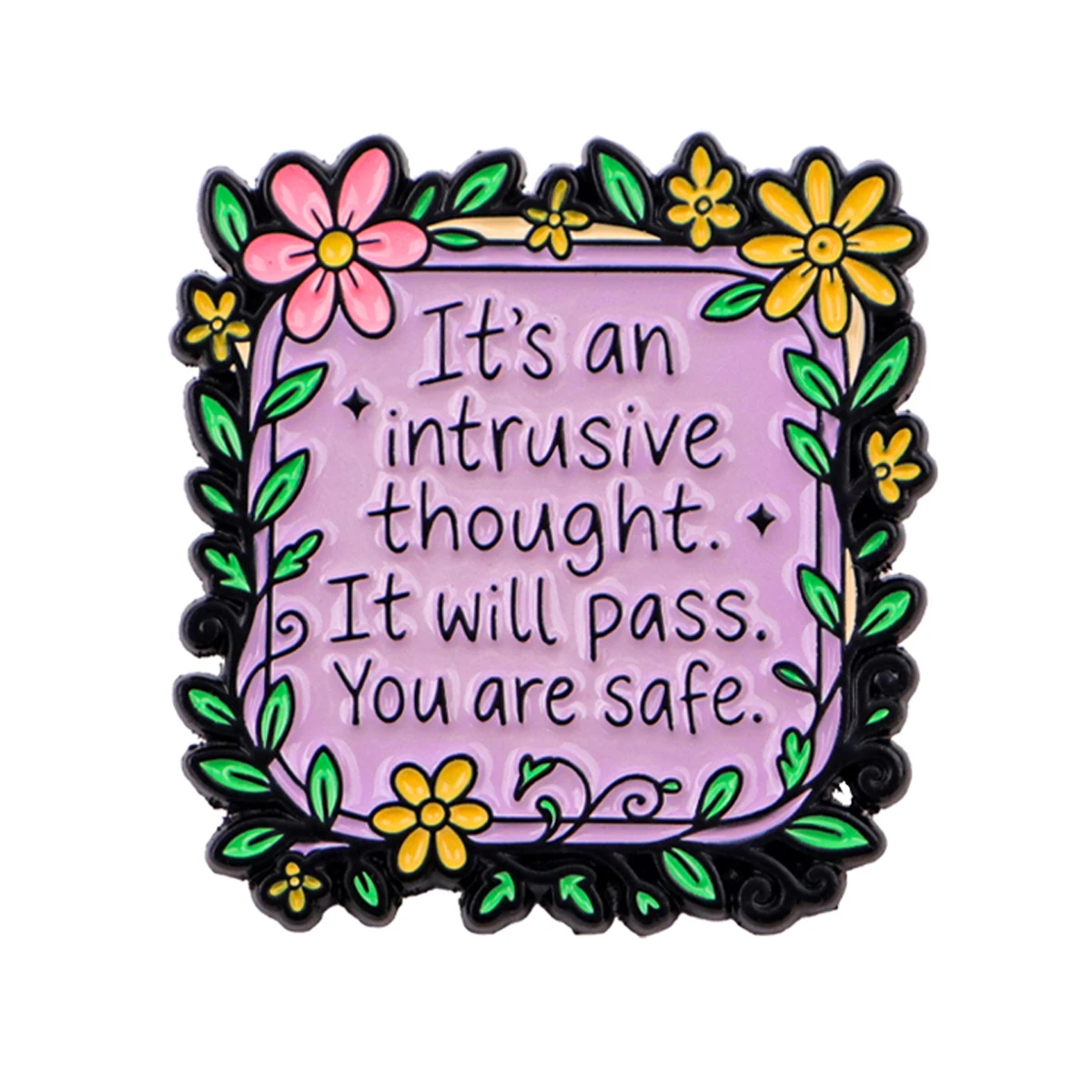 Pin de esmalte con frase de salud mental
