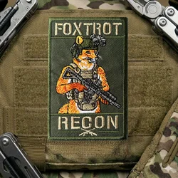 Parche táctico Foxtrot Recon gancho y bucle bordado moral