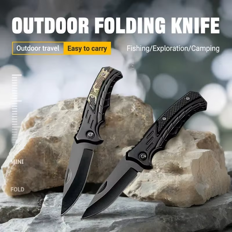 Cuchillo de bolsillo plegable acero inoxidable fino multiherramienta