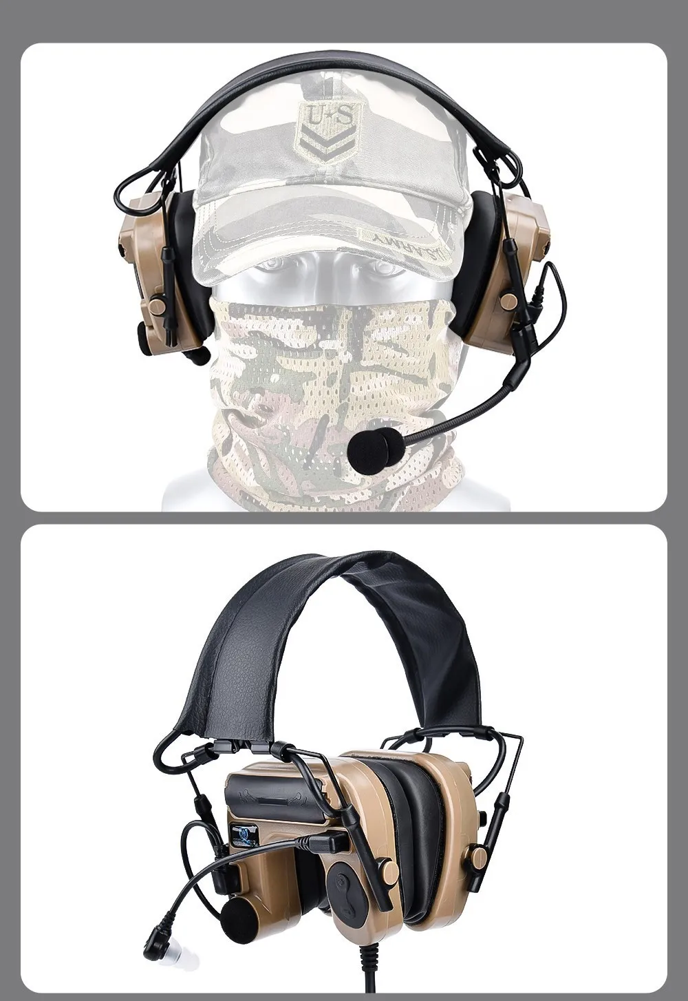 Auriculares tácticos COMTAC IV con diseño orientado a campo