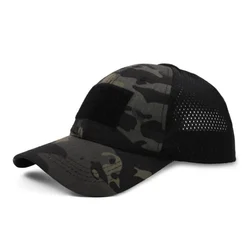 Gorra táctica de malla camuflaje jungla ajustable, camionero verano