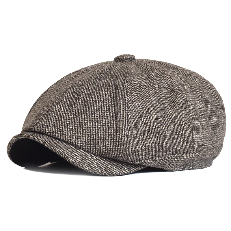 Gorro detective octogonal suave y cálido retro para hombre - imagen 3