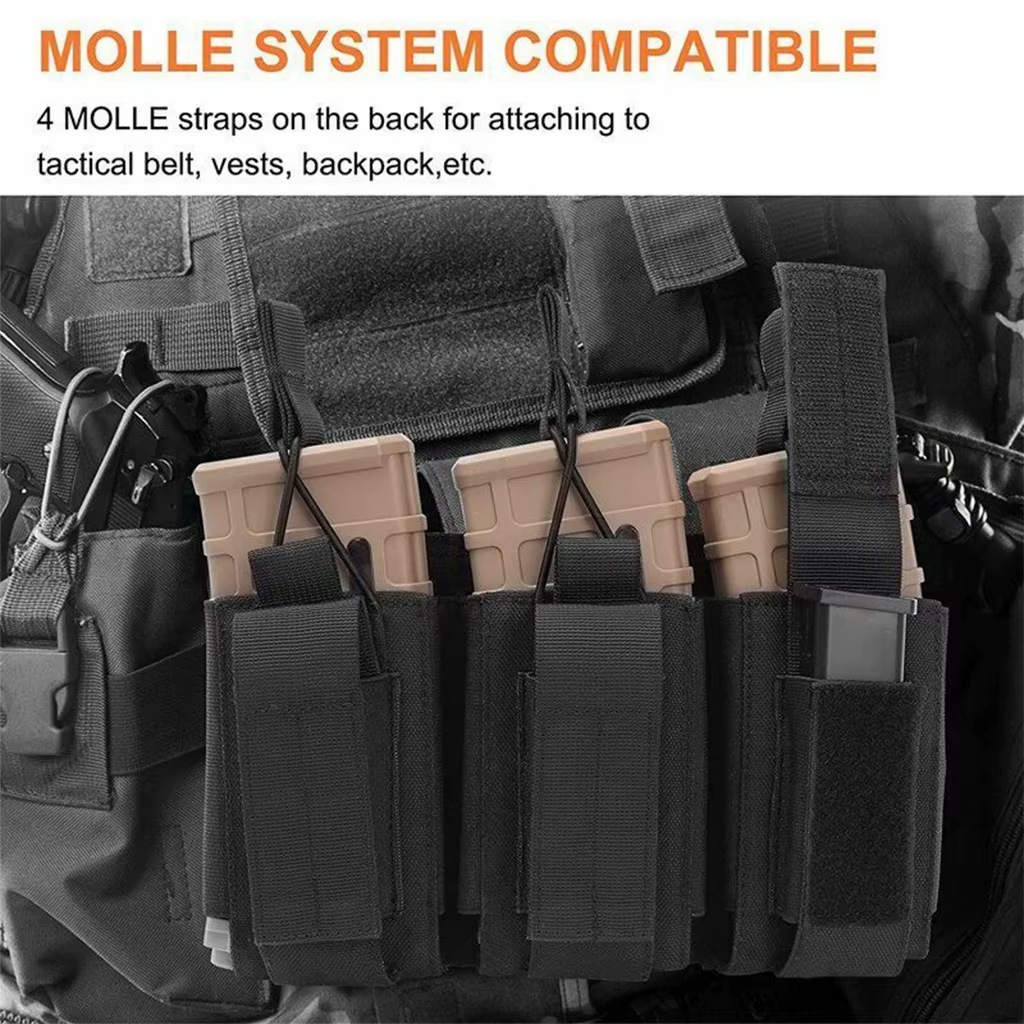 Bolsa de cargadores MOLLE con clip táctico para Airsoft y Paintball - imagen 4