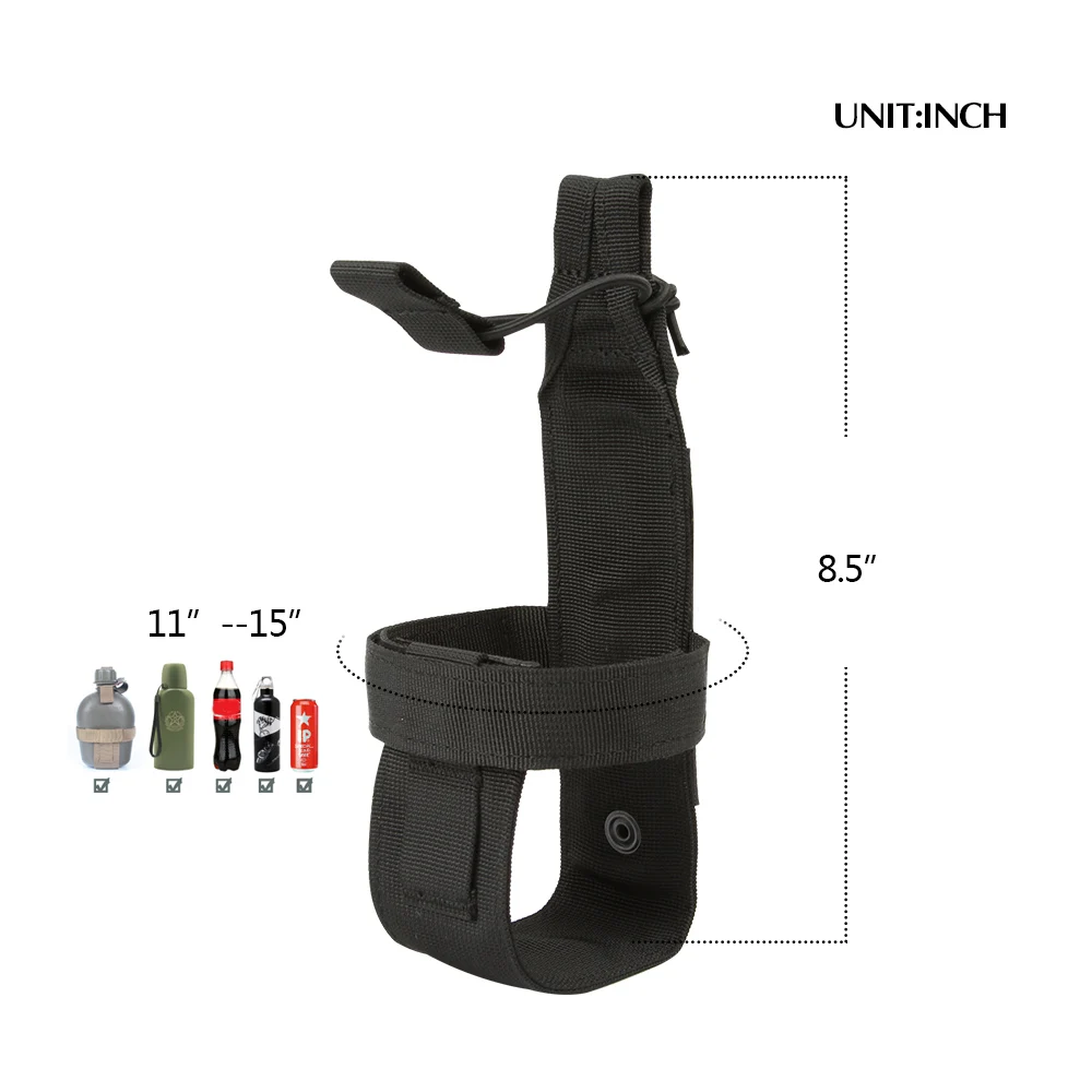 Bolsa táctica MOLLE para botella de agua - al aire libre y senderismo - imagen 3