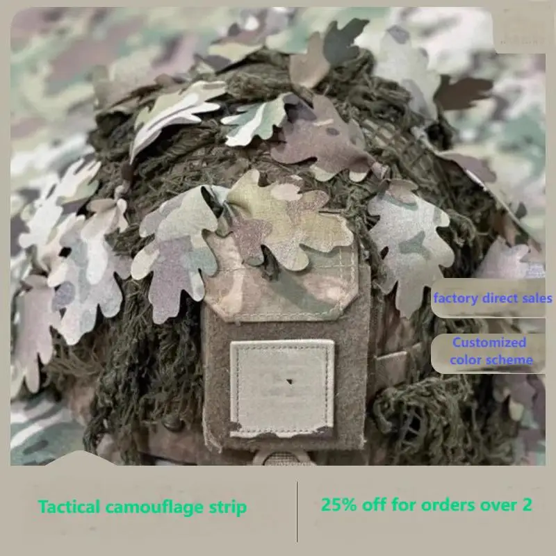 HMW cubierta de casco camuflaje hojas wargame táctico personalizable