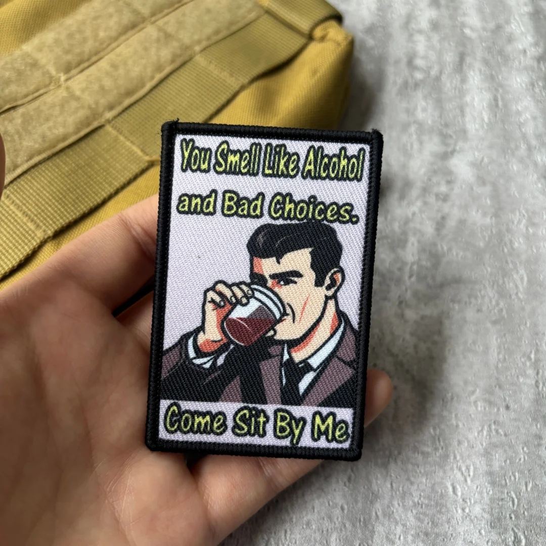 Parche de moral «Tienes aroma a alcohol» con velcro para airsoft