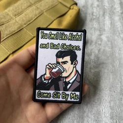 Parche de moral «Tienes aroma a alcohol» con velcro para airsoft