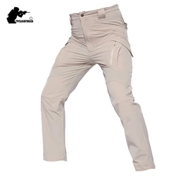 Pantalones tácticos de secado rápido elásticos con bolsillos cargo
