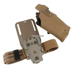 Funda táctica G17/G19 con linterna X300 para pierna derecha