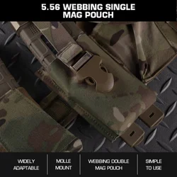 Portacargador individual 5.56 MOLLE – Funda táctica delgada