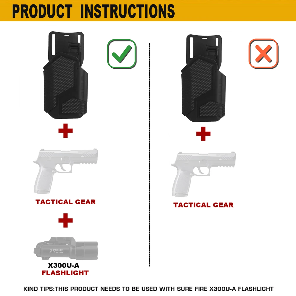Funda táctica universal Glock 17 19 X300 SIG plataforma de pierna QLS - imagen 5