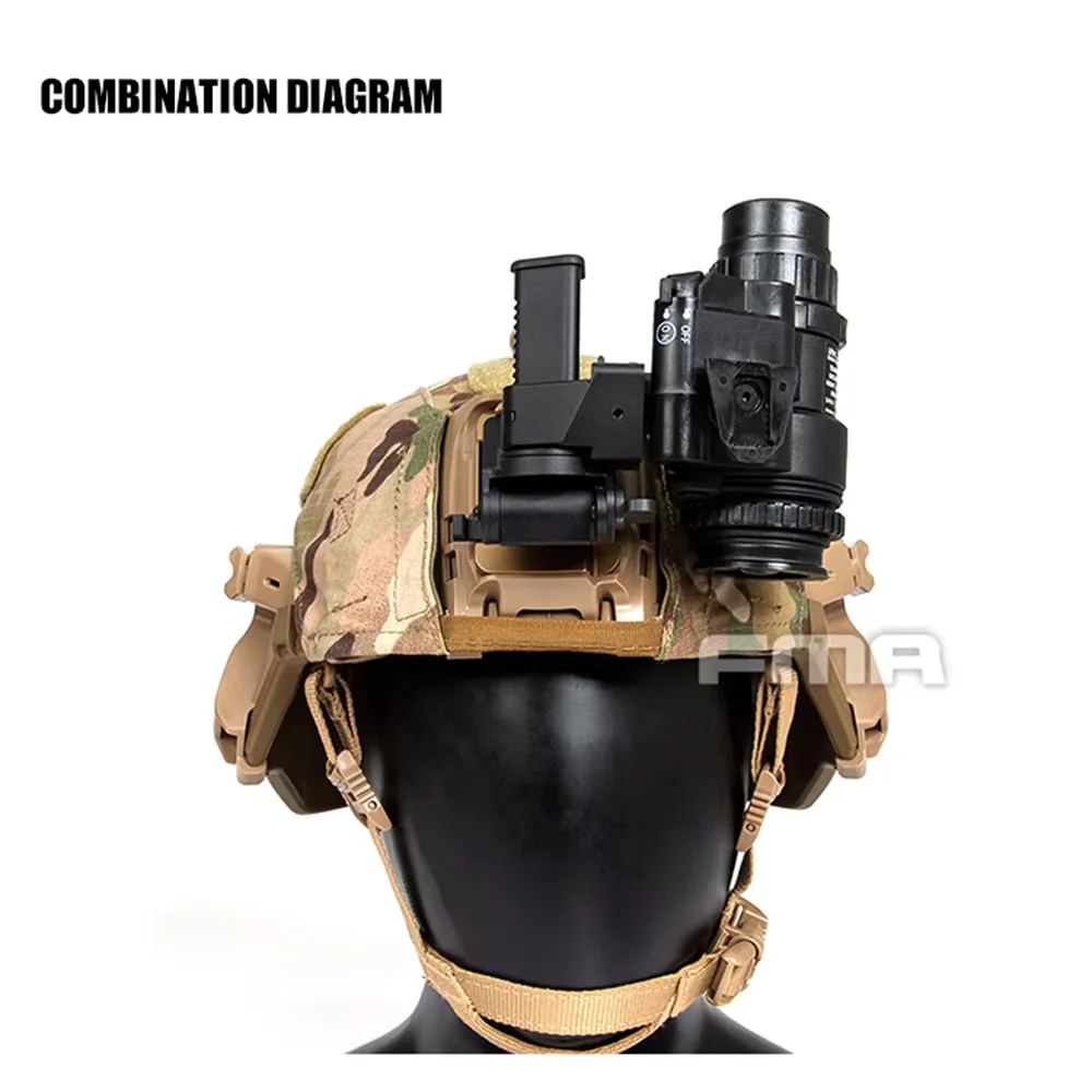 Soporte de casco para NVG de aluminio BK/DE