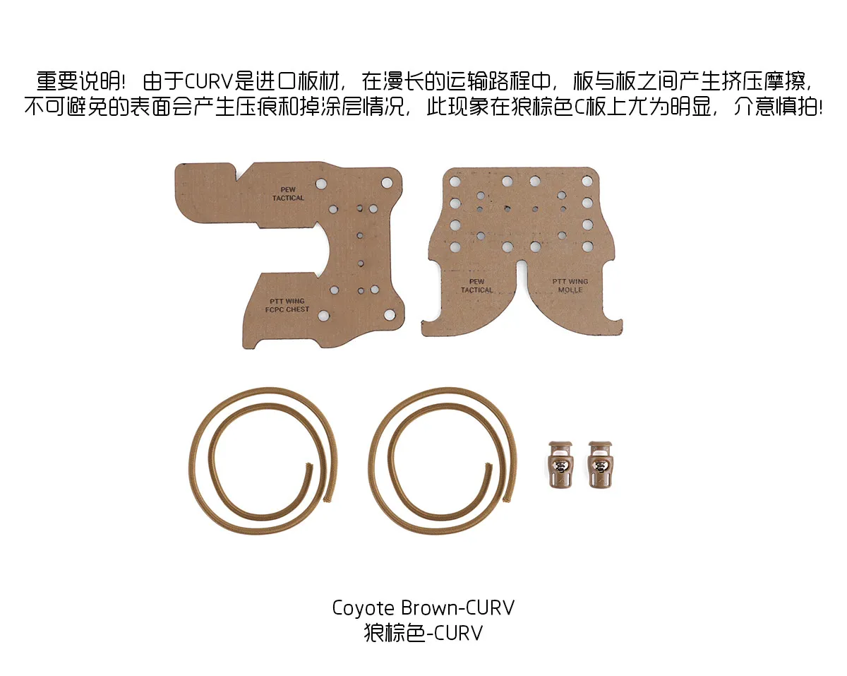 Componentes del kit de montaje PTT WING