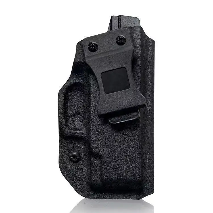 Funda Kydex IWB en uso y detalles constructivos